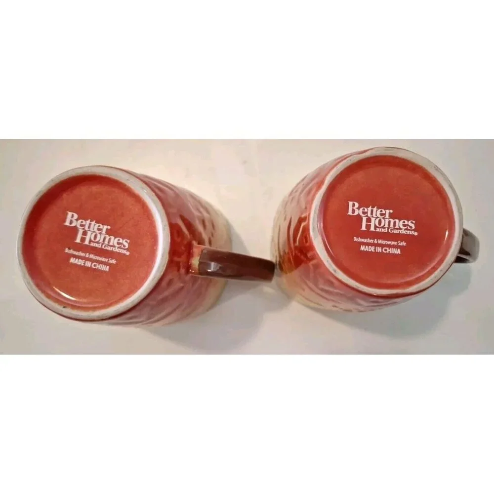 Southwest Fall Mug Red Yellow Brown Orange Ceramic Better Homes 2 Lot - Picture 12 of 14